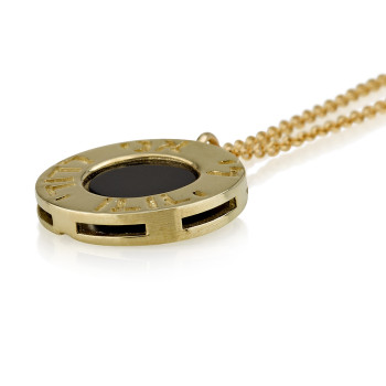 תליון אני לדודי - מזהב 14 קראט משובץ אבן אוניקס