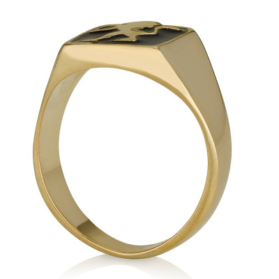 טבעת זהב 14K - אריה יהודה