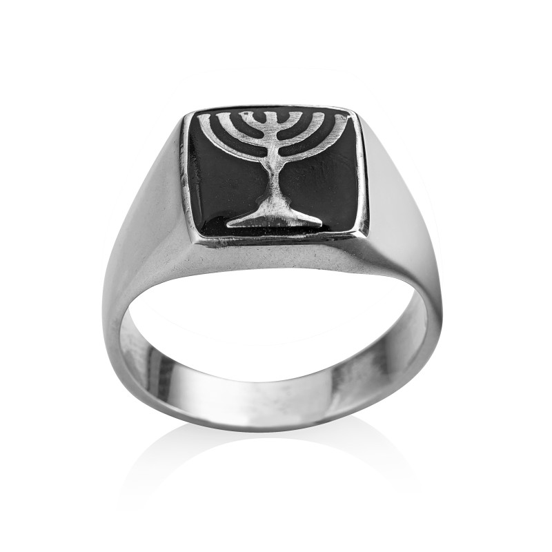 טבעת חותם מנורה 