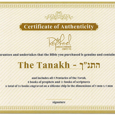 “יברכך” Silver & Gold Pendant with Nano Bible