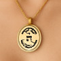 ״יברכך״ Priestly Blessing Pendant – 14K Gold with 