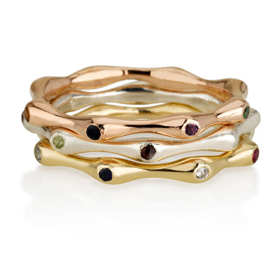 טבעת חושן שירה - זהב וכסף