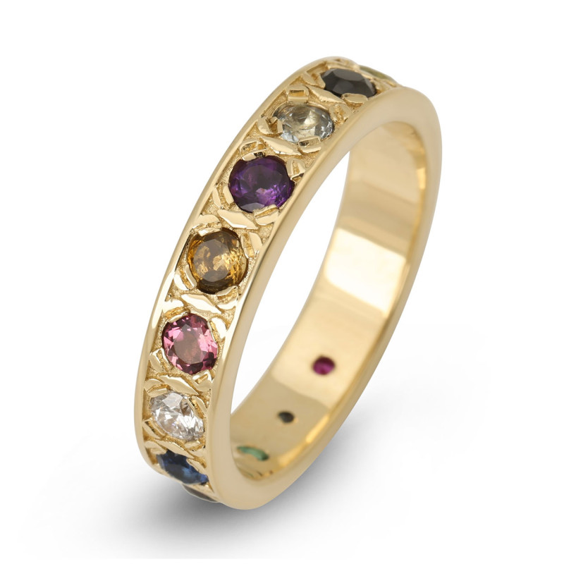 Hoshen Stones 14K Gold Ring